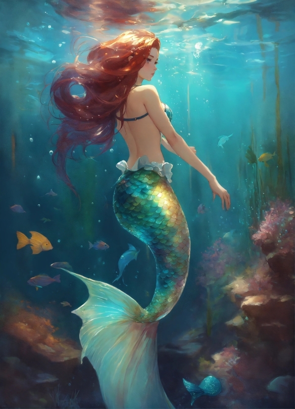 Cute Aesthetic Backgrounds For Computer, Water, Mythical Creature, Light, People In Nature, Underwater