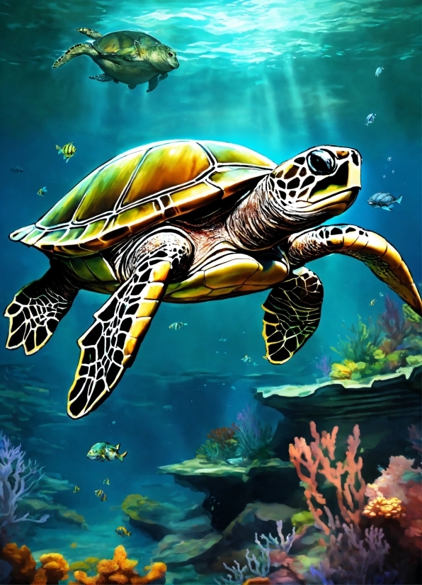 Cute Galaxy Wallpaper, Water, Vertebrate, Hawksbill Sea Turtle, Nature, Reptile