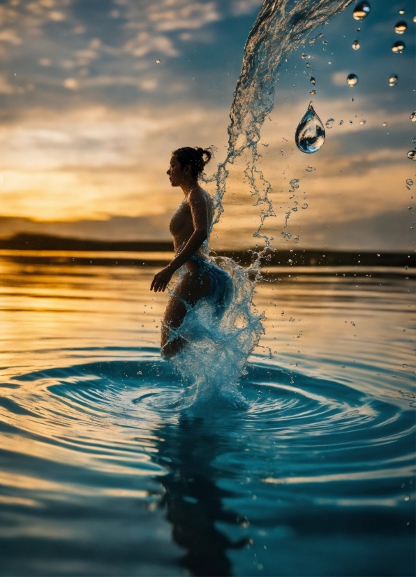 Cutestockfootage Com, Hair, Water, Cloud, Sky, Liquid