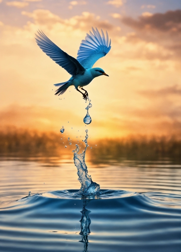 Dall E 2 Upload Image, Water, Sky, Bird, Cloud, Liquid