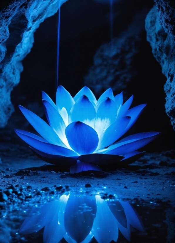 Dall E Creator, Flower, Water, Plant, Blue, Light