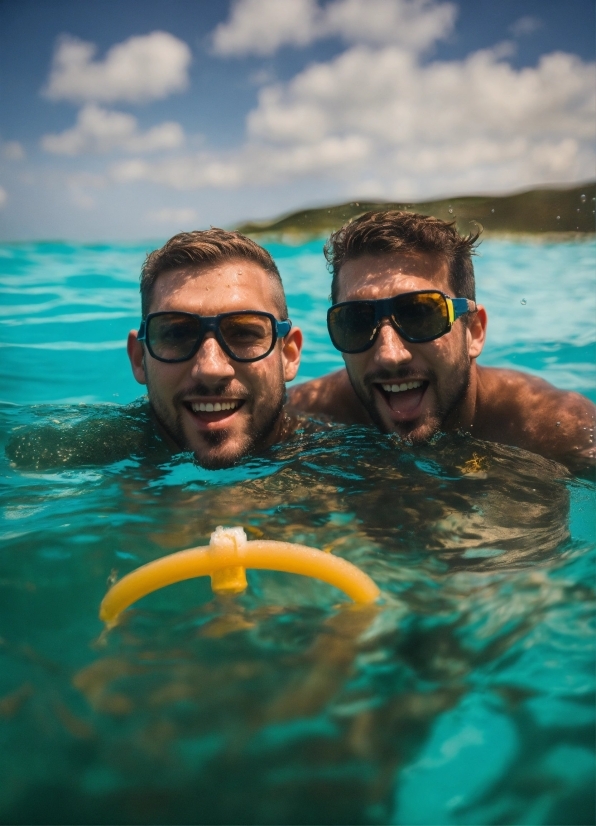 Detailed Vector Art, Smile, Water, Glasses, Goggles, Cloud