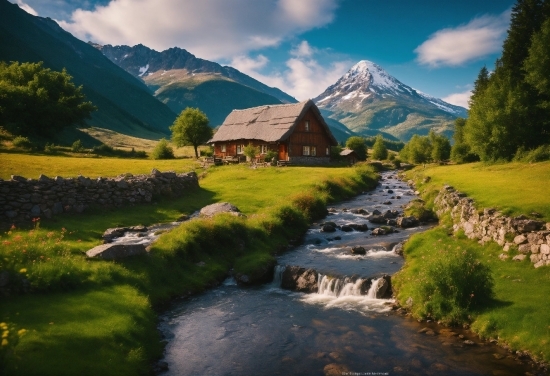 Download Video Zoom Background, Cloud, Plant, Sky, Water, Mountain