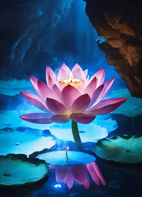 Download Wallpaper Iphone Full Hd, Flower, Plant, Water, Lotus, Blue