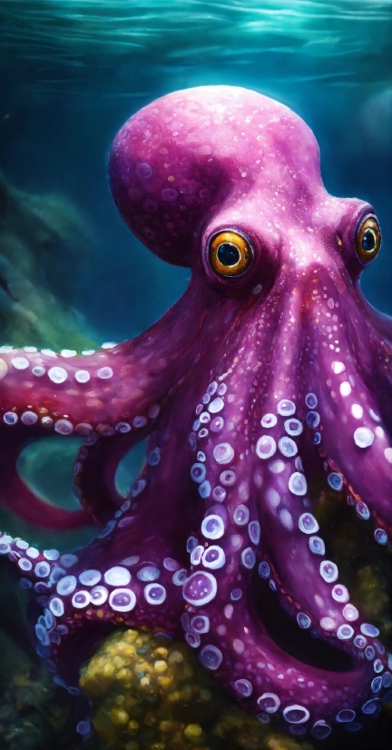 Dual Screen Wallpaper 4k, Marine Invertebrates, Photograph, Water, Organism, Octopus