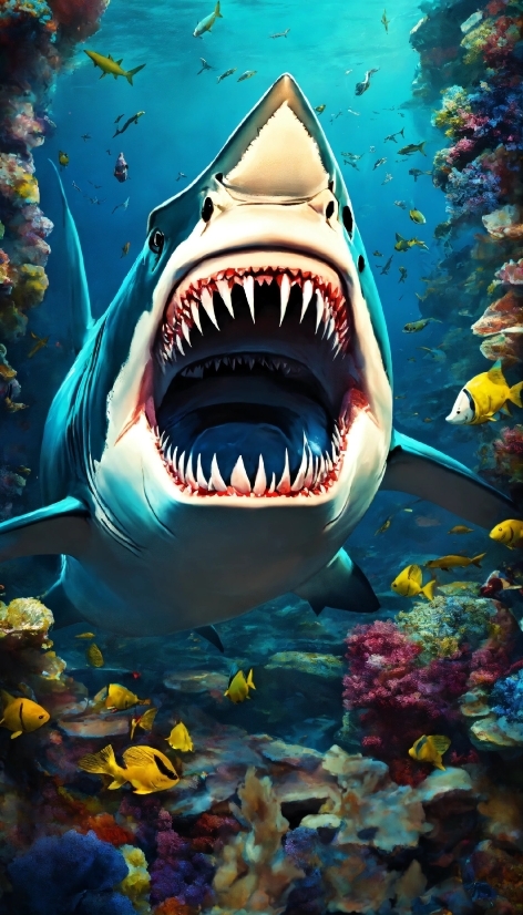 Eiffel Tower Hd Wallpaper, Water, Requiem Shark, Lamnidae, Lamniformes, Underwater