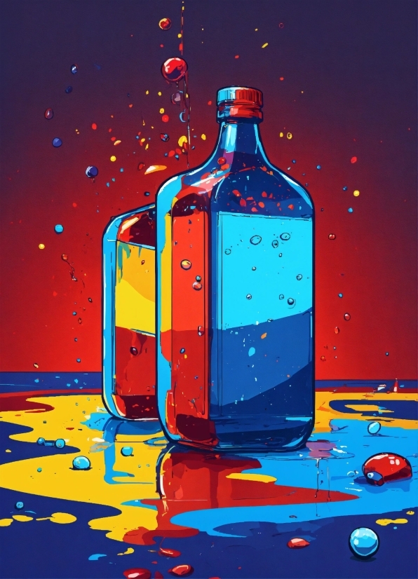 Envato Video Stock, Bottle, Liquid, Drinkware, Blue, Fluid