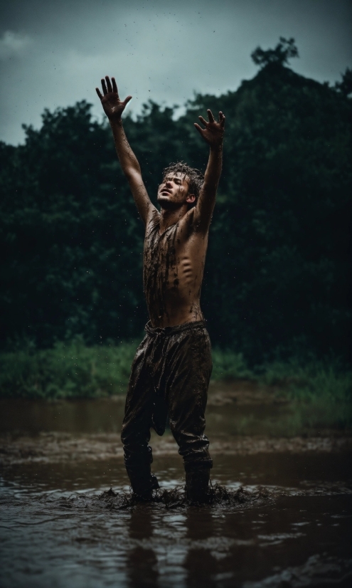 Face, Water, Shorts, Sky, Plant, Human Body