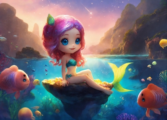 Fish Wallpaper Hd 3d For Pc, Water, Cartoon, Vertebrate, Azure, Nature