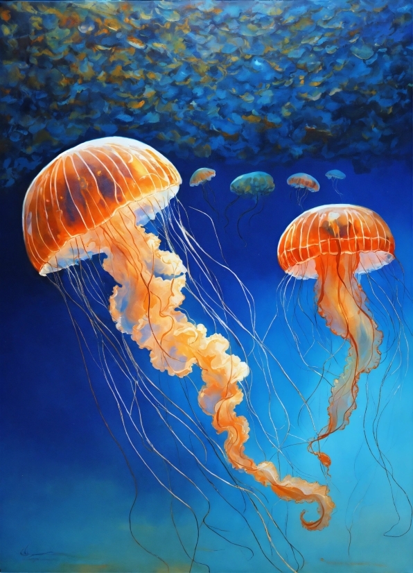 Floral Desktop Wallpaper, Water, Jellyfish, Marine Invertebrates, Blue, Vertebrate