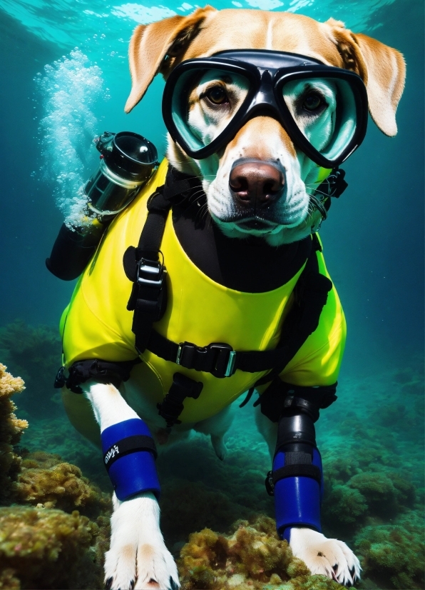 Free Animal Drawings, Water, Underwater Diving, Vertebrate, Diving Equipment, Dog