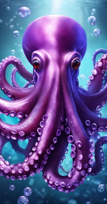 Free Desktop Wallpaper Fall Theme, Blue, Purple, Light, Azure, Octopus