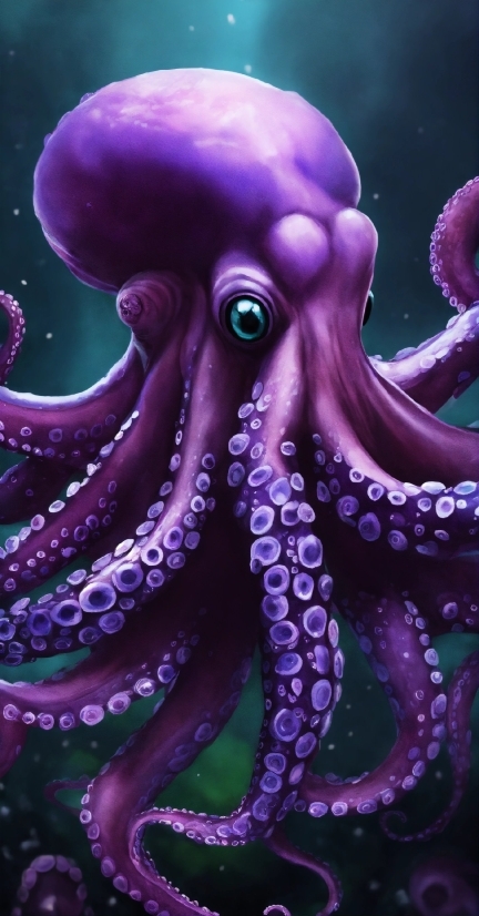 Free Fire Ki Photo, Octopus, Purple, Marine Invertebrates, Light, Giant Pacific Octopus