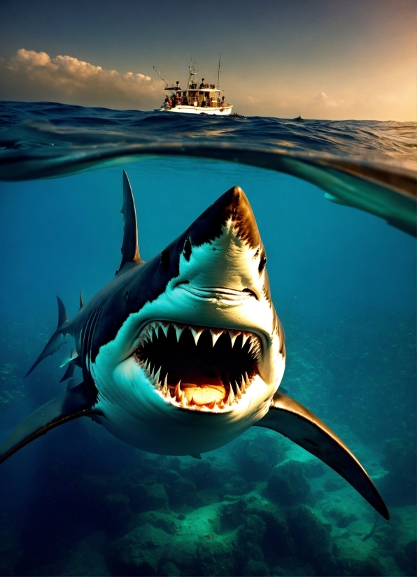 Free Fire Pic, Water, Requiem Shark, Lamnidae, Lamniformes, Shark