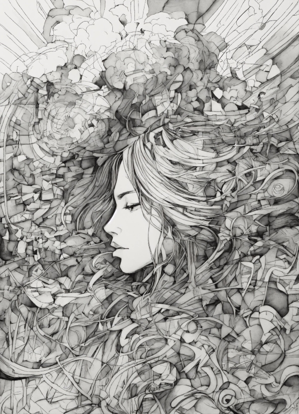 Free Food Illustrations, Hair, Head, Plant, Art, Monochrome