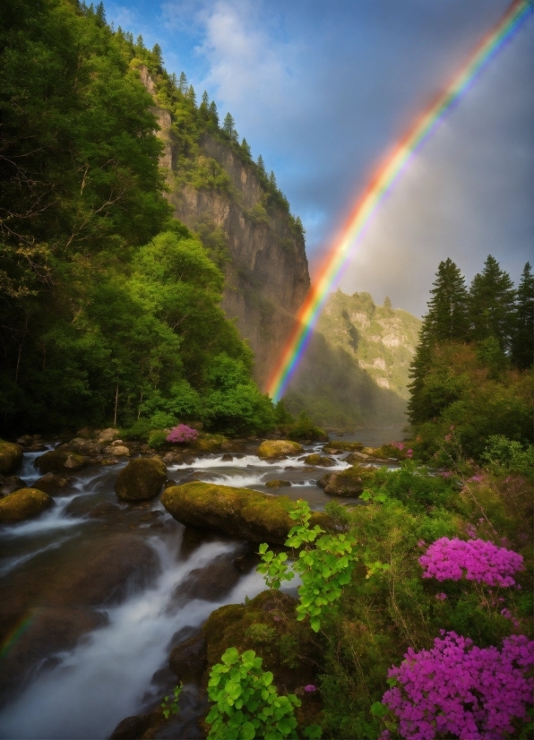 Free Food Stock Videos, Rainbow, Water, Plant, Sky, Ecoregion