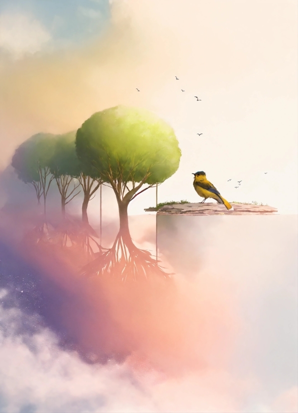 Free Graphic Design Templates Photoshop, Bird, Plant, Sky, Branch, Twig