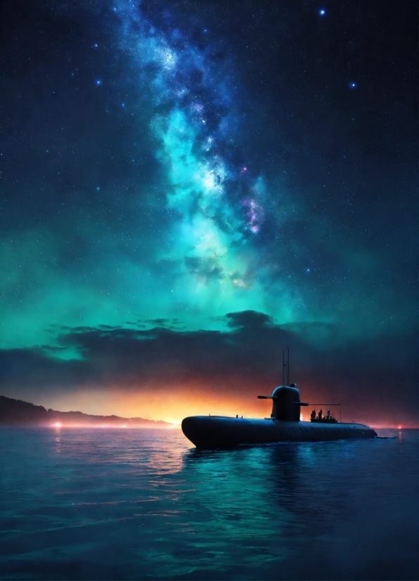 Free Illustration Images Download, Water, Sky, Atmosphere, Afterglow, Blue