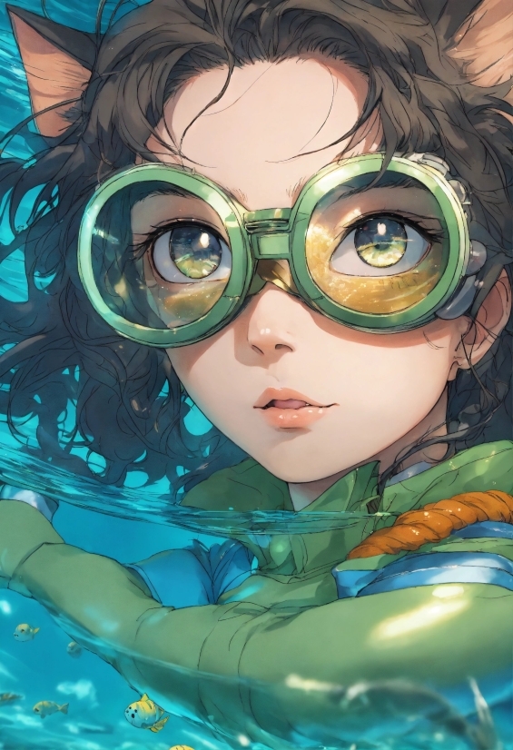 Free Valentine Wallpaper, Hairstyle, Vision Care, Goggles, Green, Azure