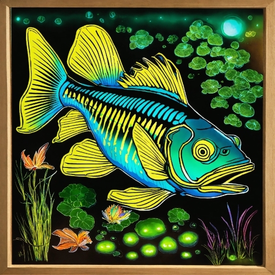 Free Wallpaper Fish, Fin, Rectangle, Fish, Art Paint, Art