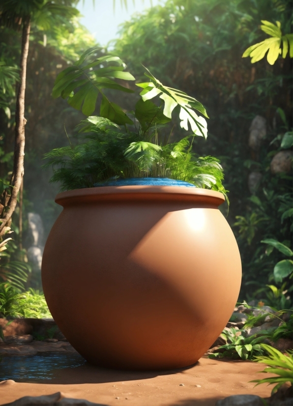 Funny Stock Footage, Brown, Plant, Flowerpot, Houseplant, Light