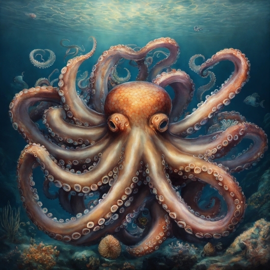 Godzilla Wallpaper 4k, Marine Invertebrates, Octopus, Nature, Natural Environment, Cephalopod