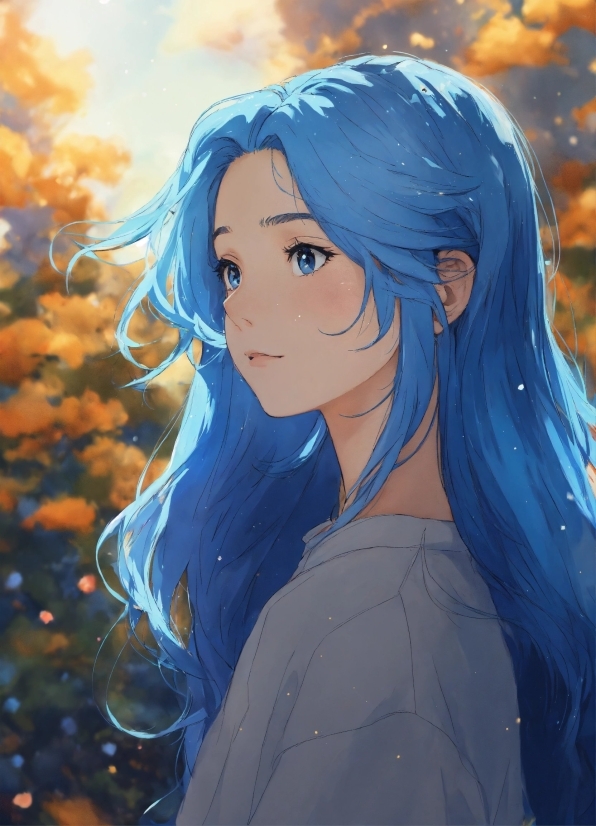 Hairstyle, Azure, Iris, People In Nature, Cartoon, Eyelash