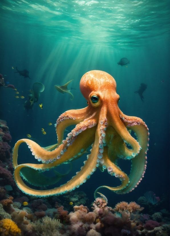 Hanuman 4k Wallpaper, Water, Marine Invertebrates, Vertebrate, Octopus, Nature