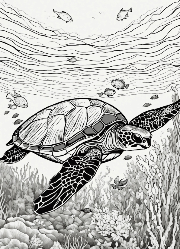 Happy Birthday Banner Hd Background, Reptile, Hawksbill Sea Turtle, Turtle, Organism, Black-and-white