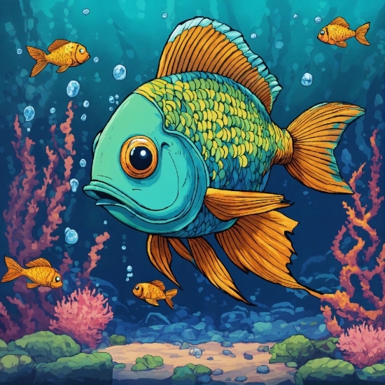 Hd Wallpaper For Pc 4k, Vertebrate, Art Paint, Organism, Painting, Underwater