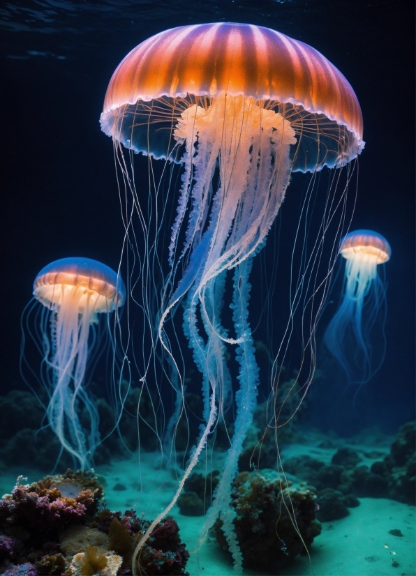 Hell Wallpaper, Jellyfish, Vertebrate, Marine Invertebrates, Water, Light