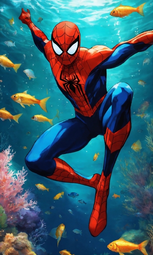 High Quality Desktop Backgrounds Aesthetic, Cartoon, Organism, Spider-man, Art, Painting