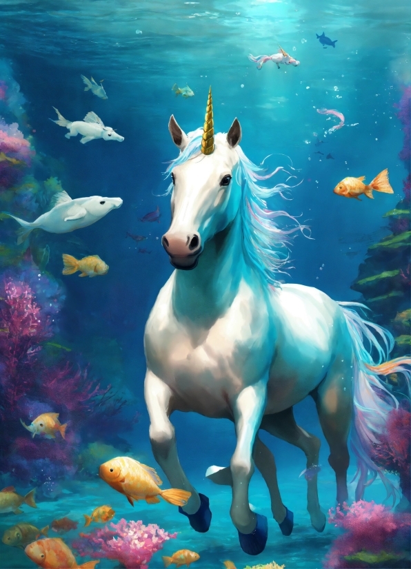 Horse, Water, Vertebrate, Nature, Azure, Organism