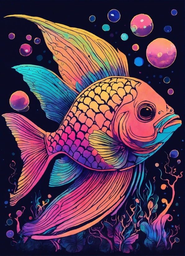 Illustrator 2018 Free Download, Fin, Organism, Art, Fish, Painting