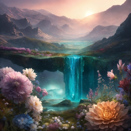 Illustrator Download For Android, Flower, Water, Plant, Sky, Mountain