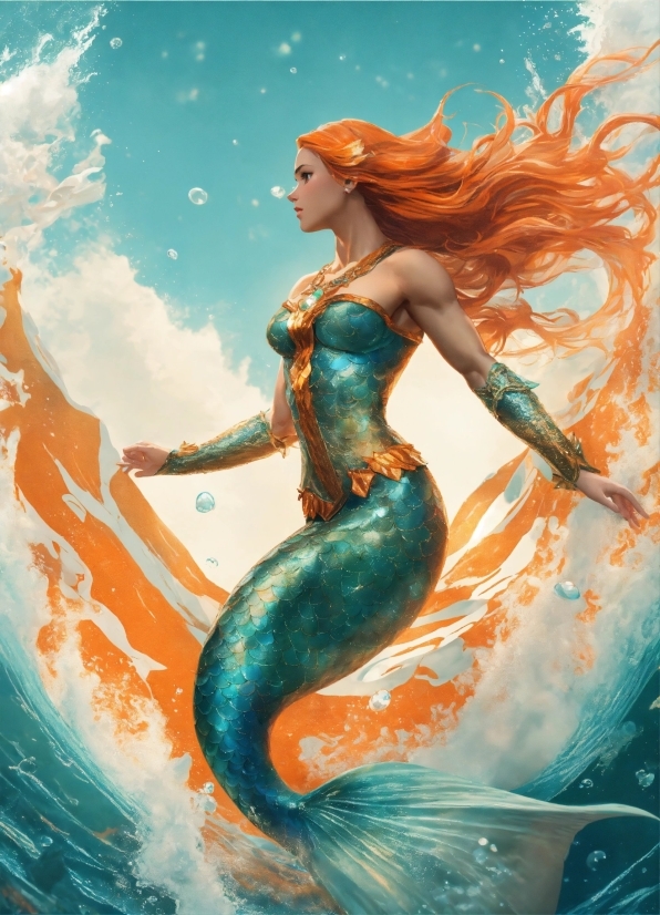 Illustrator Getintopc, Water, Mythical Creature, Azure, People In Nature, Art