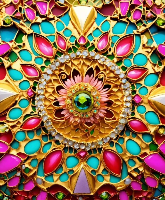 Image Creator From Microsoft Bing, Flower, Textile, Art, Creative Arts, Symmetry