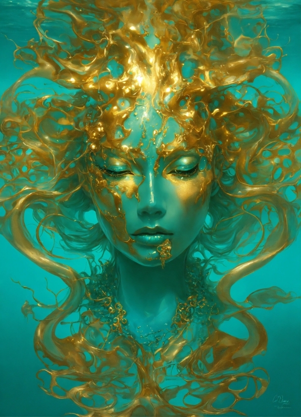 Interactive Wallpaper Download, Hairstyle, Art, Organism, Aqua, Cg Artwork