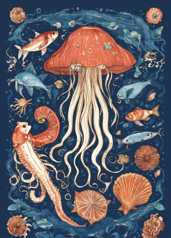 Iron Maiden Wallpaper, Marine Invertebrates, Azure, Organism, Mushroom, Jellyfish