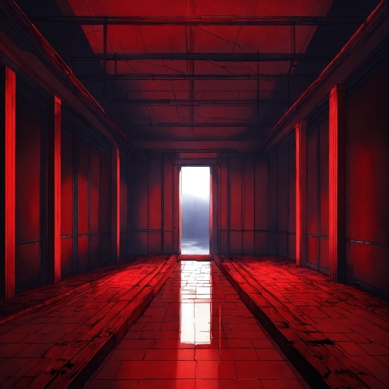 Lighting, Building, Line, Art, Red, Tints And Shades