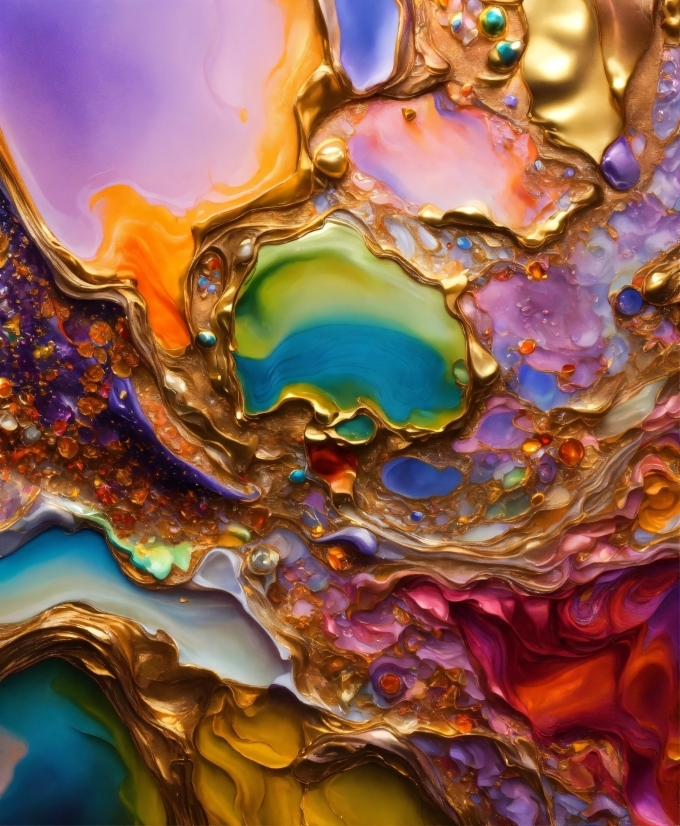 Liquid, Purple, Fluid, Organism, Art, Pattern