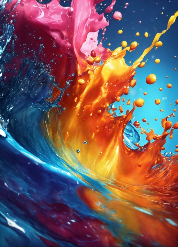 Liquid, Water, Fluid, Art, Geological Phenomenon, Electric Blue