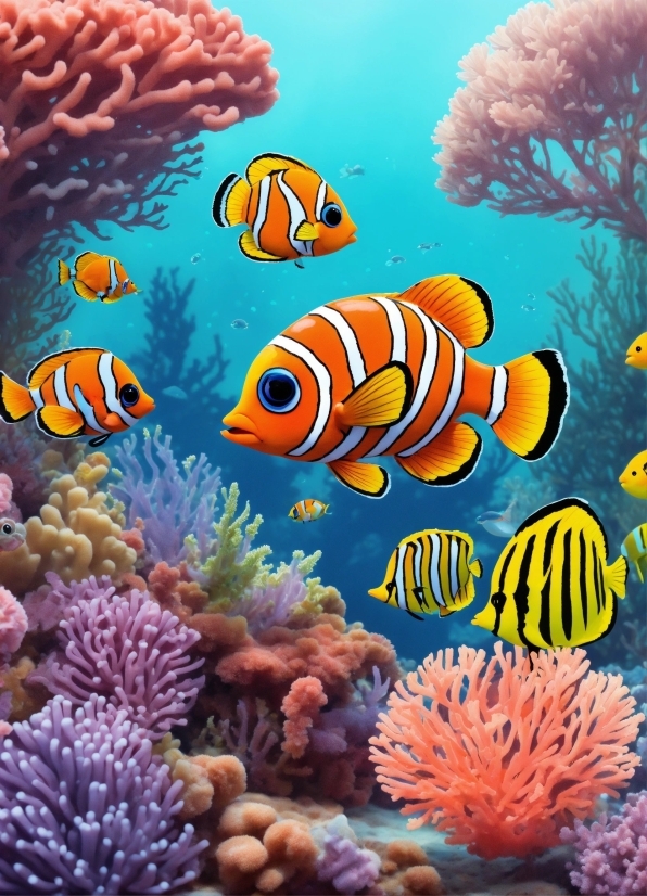 Luffy 4k Wallpaper, Water, Vertebrate, Anemone Fish, Nature, Natural Environment