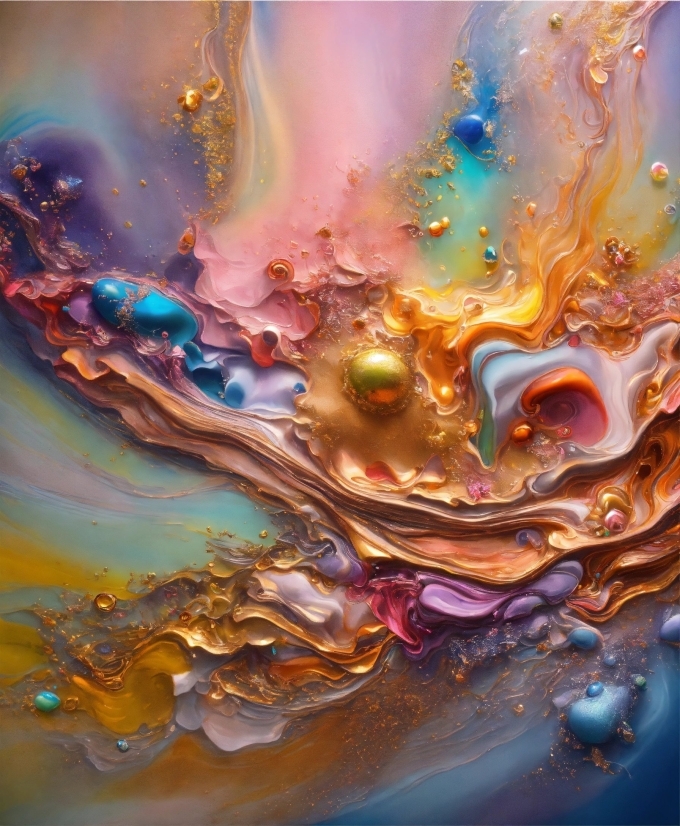 Machine Learning Image Generation, Liquid, Fluid, Purple, Water, Paint