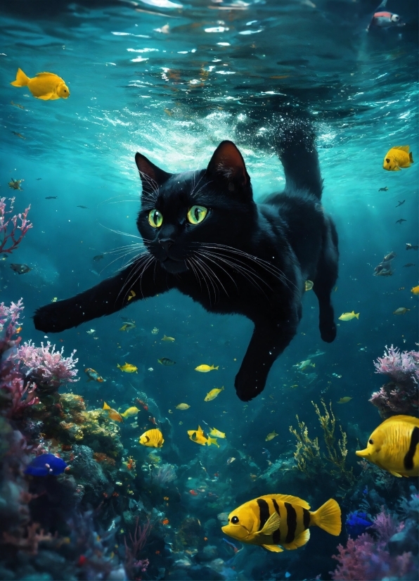 Meliodas Wallpaper, Water, Cat, Vertebrate, Light, Nature