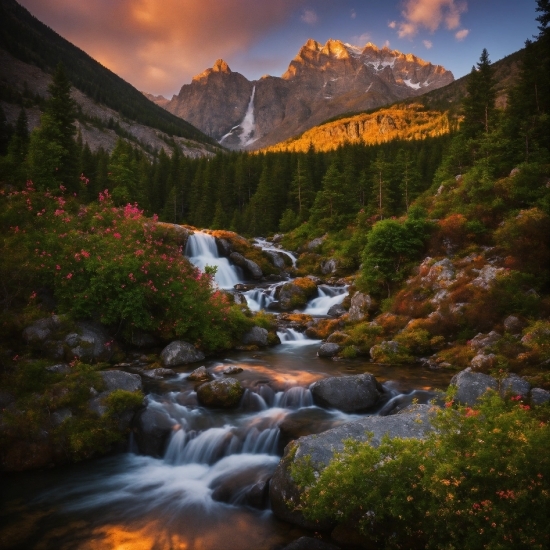 No Stock Photo, Cloud, Water, Sky, Plant, Mountain