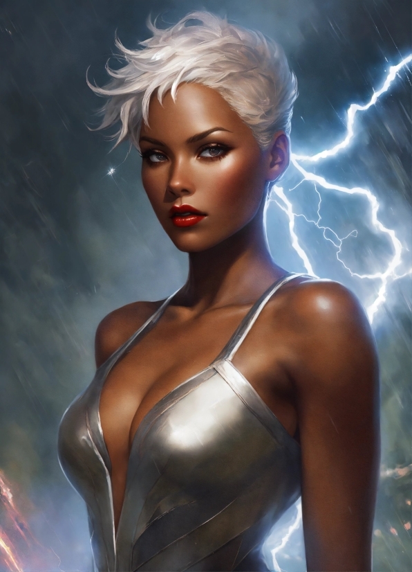 Online Ai Art Generator, Flash Photography, Eyelash, Cg Artwork, Lightning, Chest