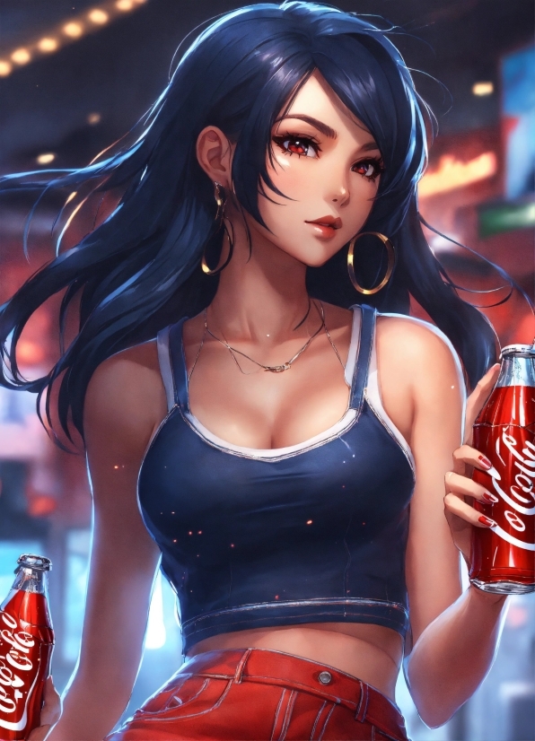 Open Ai Image Generation, Muscle, Fashion, Drink, Black Hair, Tin Can