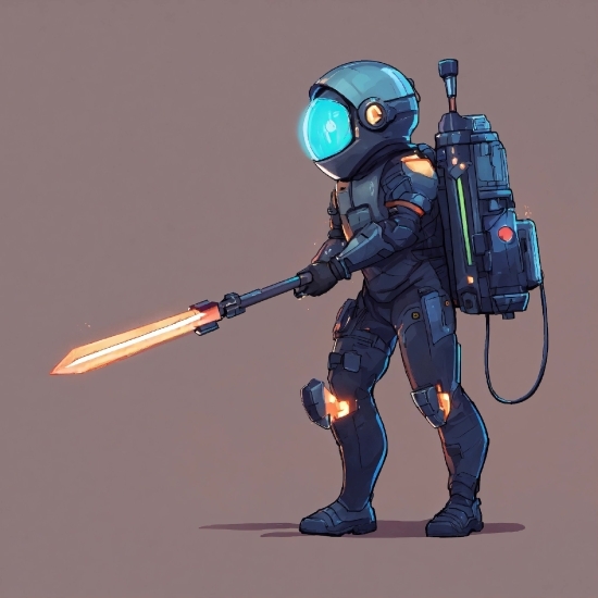 Open Source Illustrations Free, Electric Blue, Personal Protective Equipment, Machine, Toy, Machine Gun