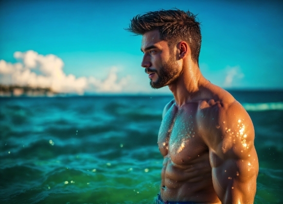 Pink Wallpaper Aesthetic Pc, Water, Sky, Cloud, Muscle, People In Nature